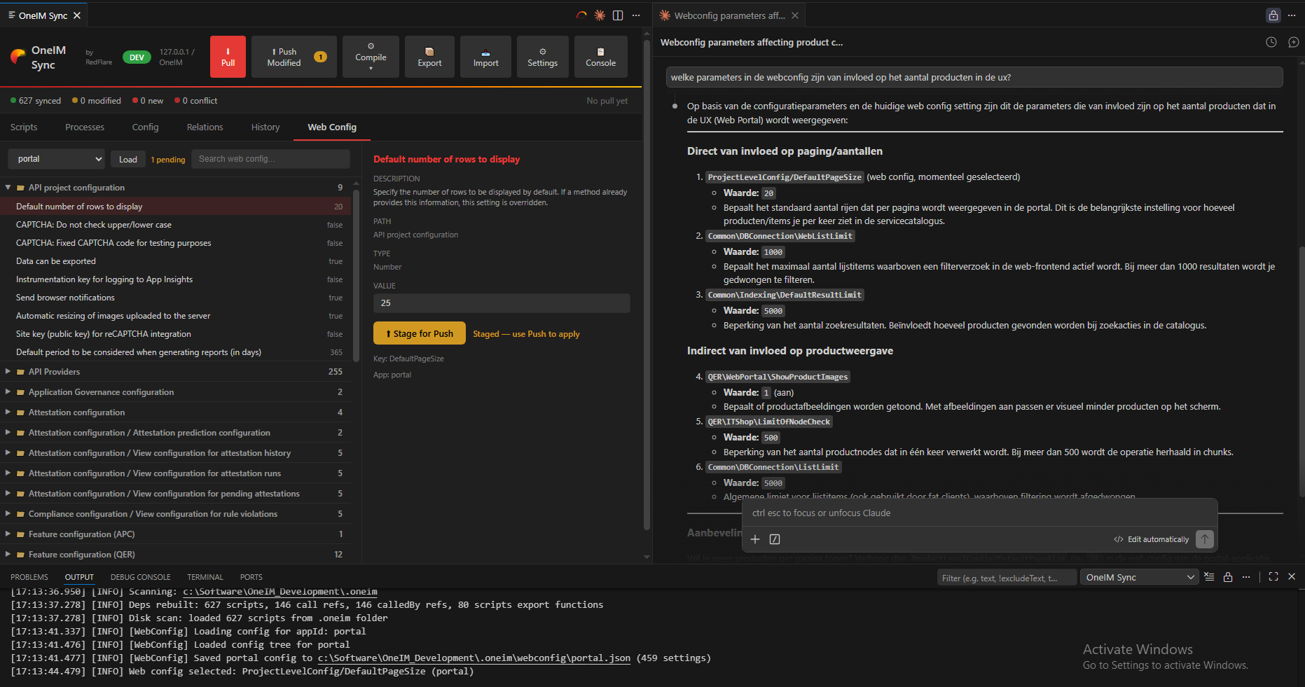 OneIM Sync in VS Code - scripts bewerken met syntax highlighting, diff view en Git-integratie